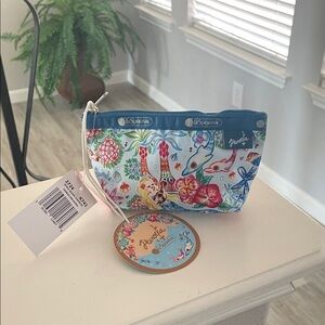 LeSportsac Heroocca JuJuBe Blue Floral Pouch